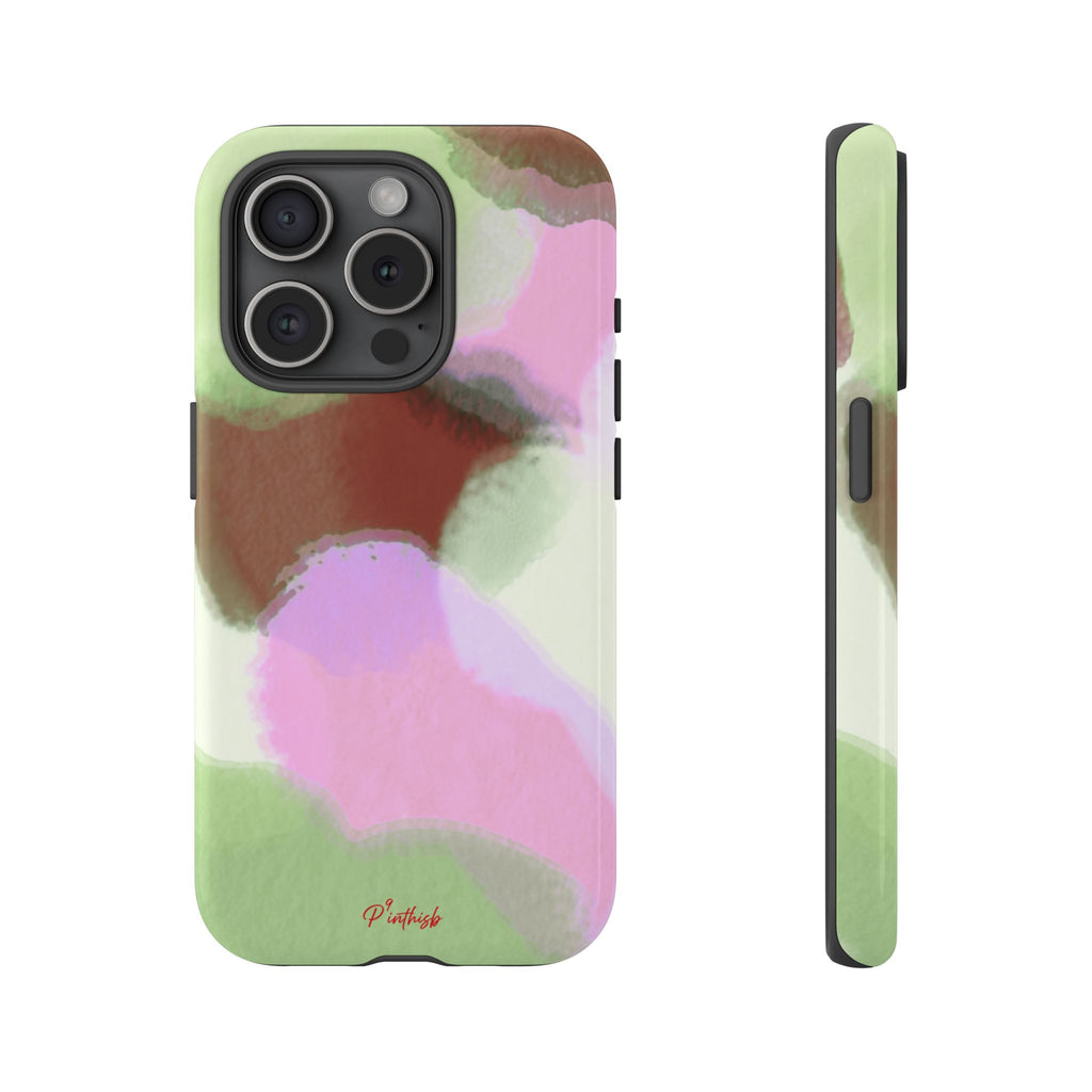 Abstract Pastel Camouflage Tough Phone Case