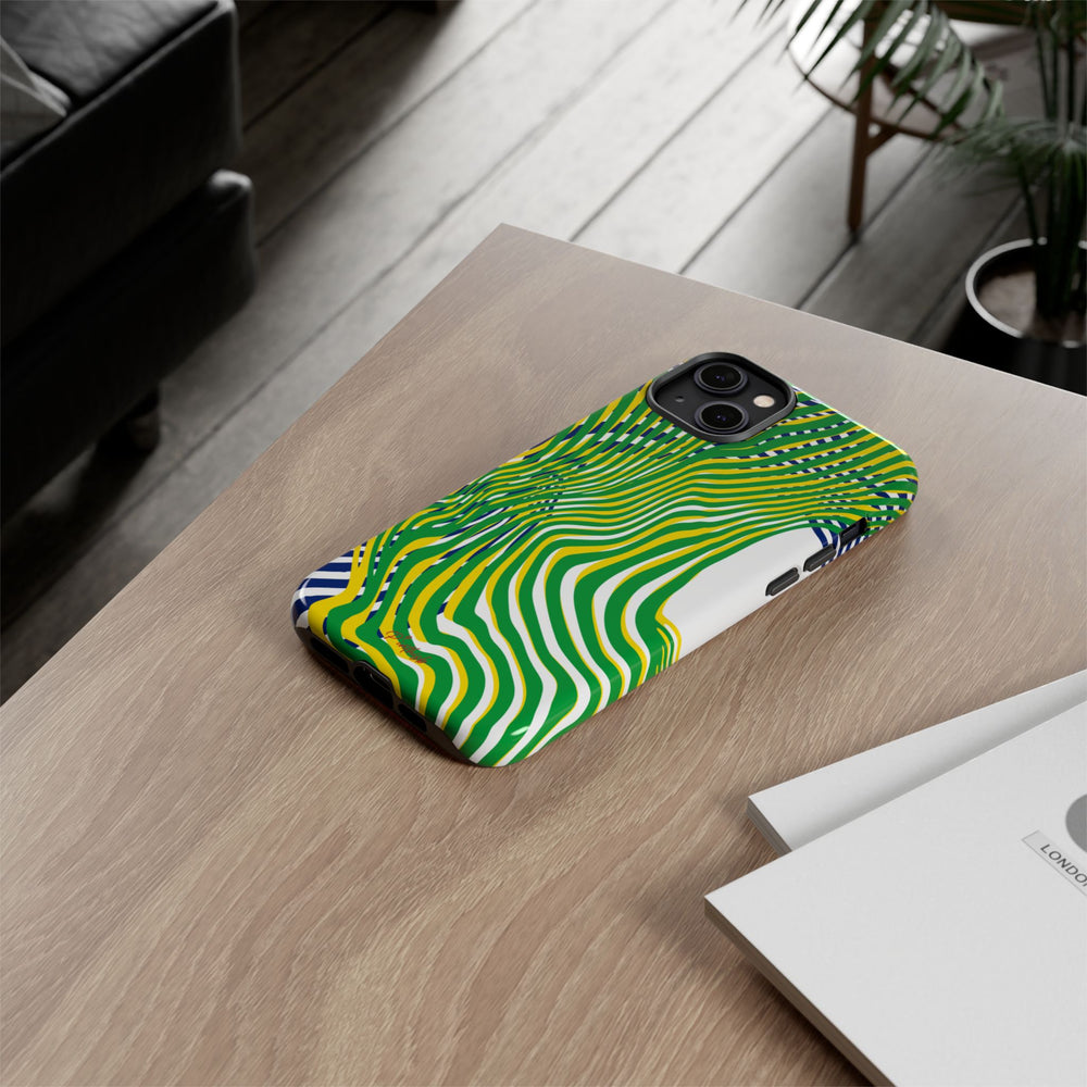 Abstract Green Wave Phone Case