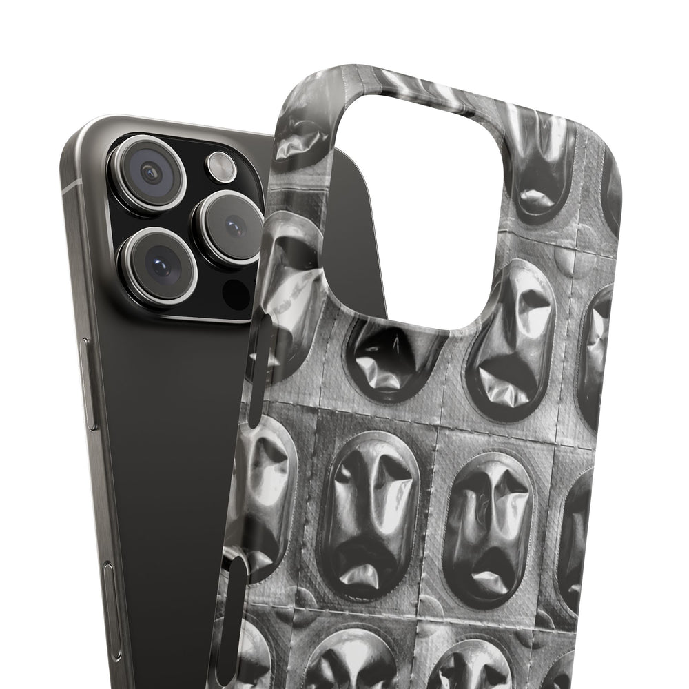 Metallic Mask Grid Snap Case