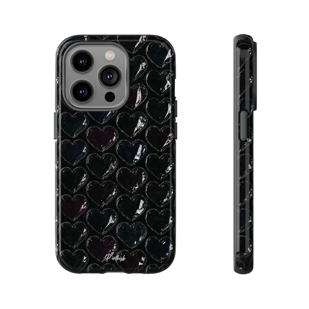 Black Pop Hearts Tough Case
