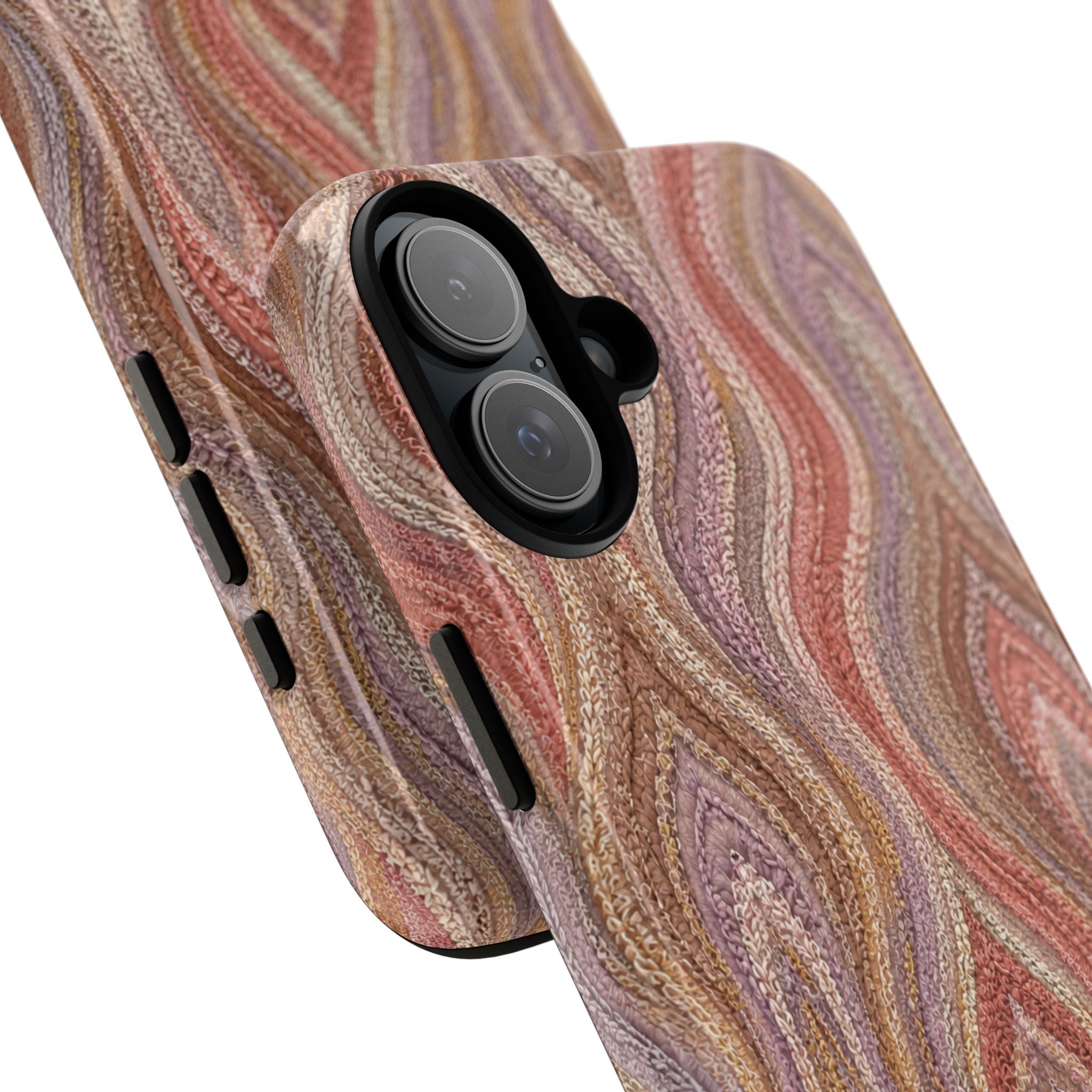 Wavy Peach & Mauve Tough Case