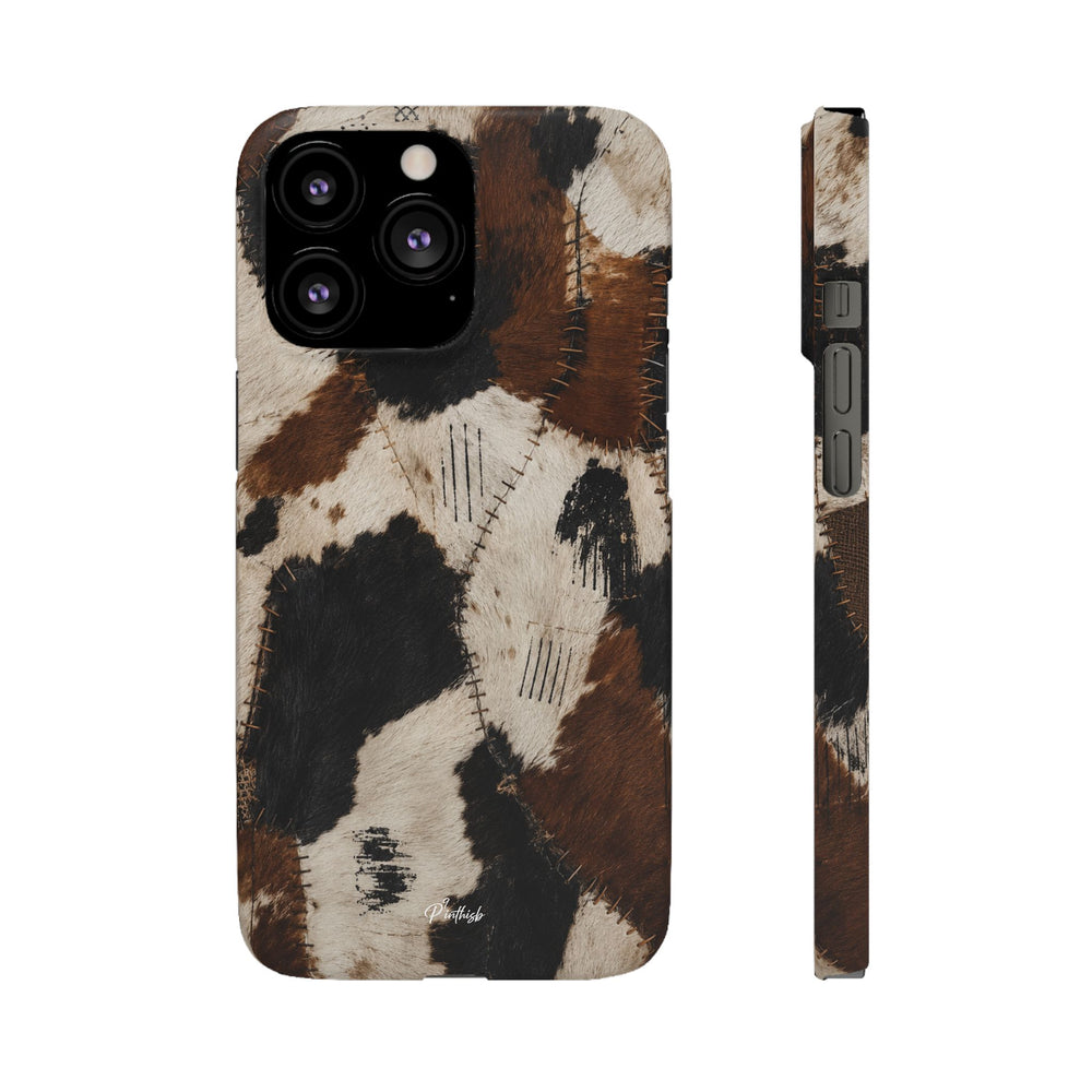 Brown & Black Animal Print Snap Case
