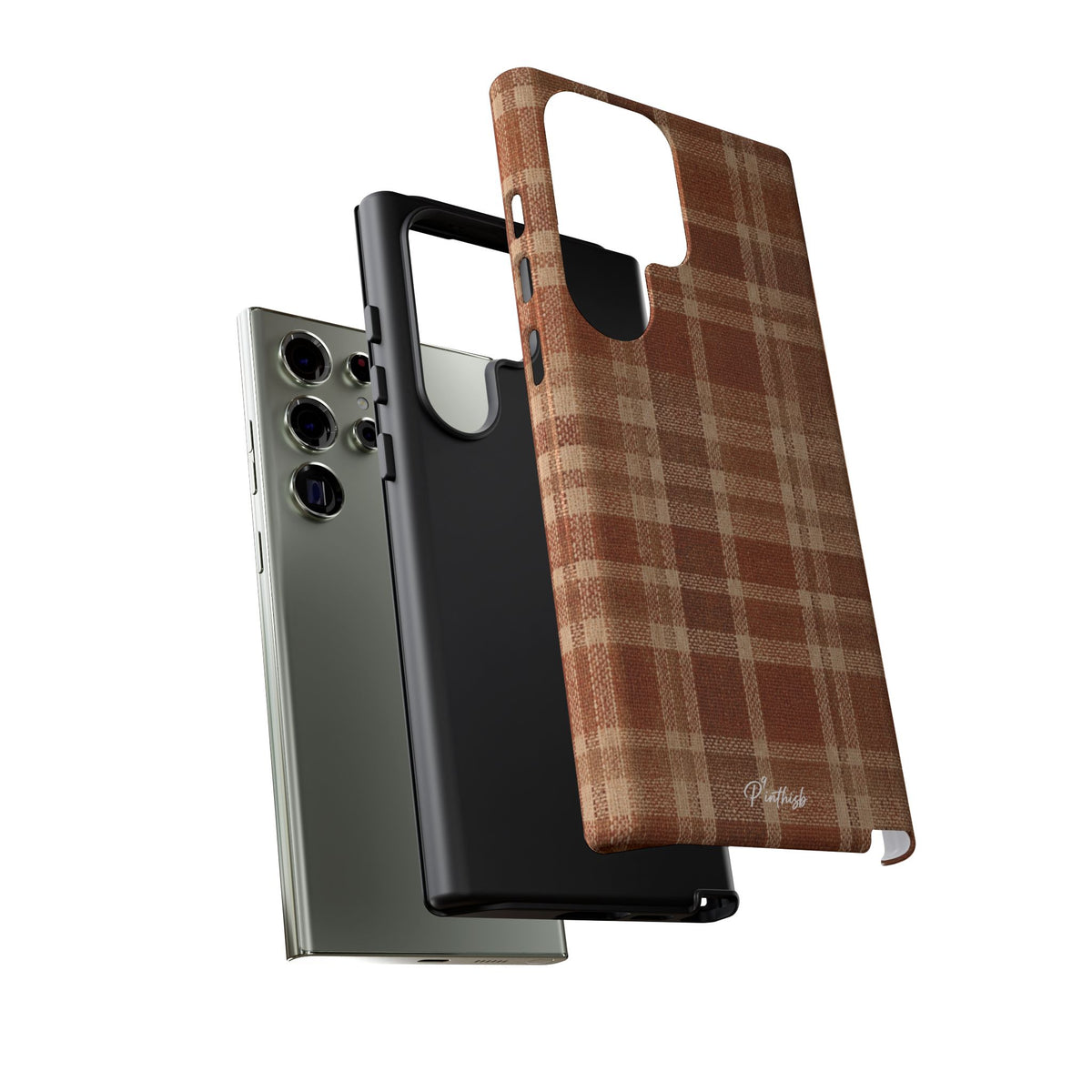 Rustic Brown Cozy Plaid Tough Case