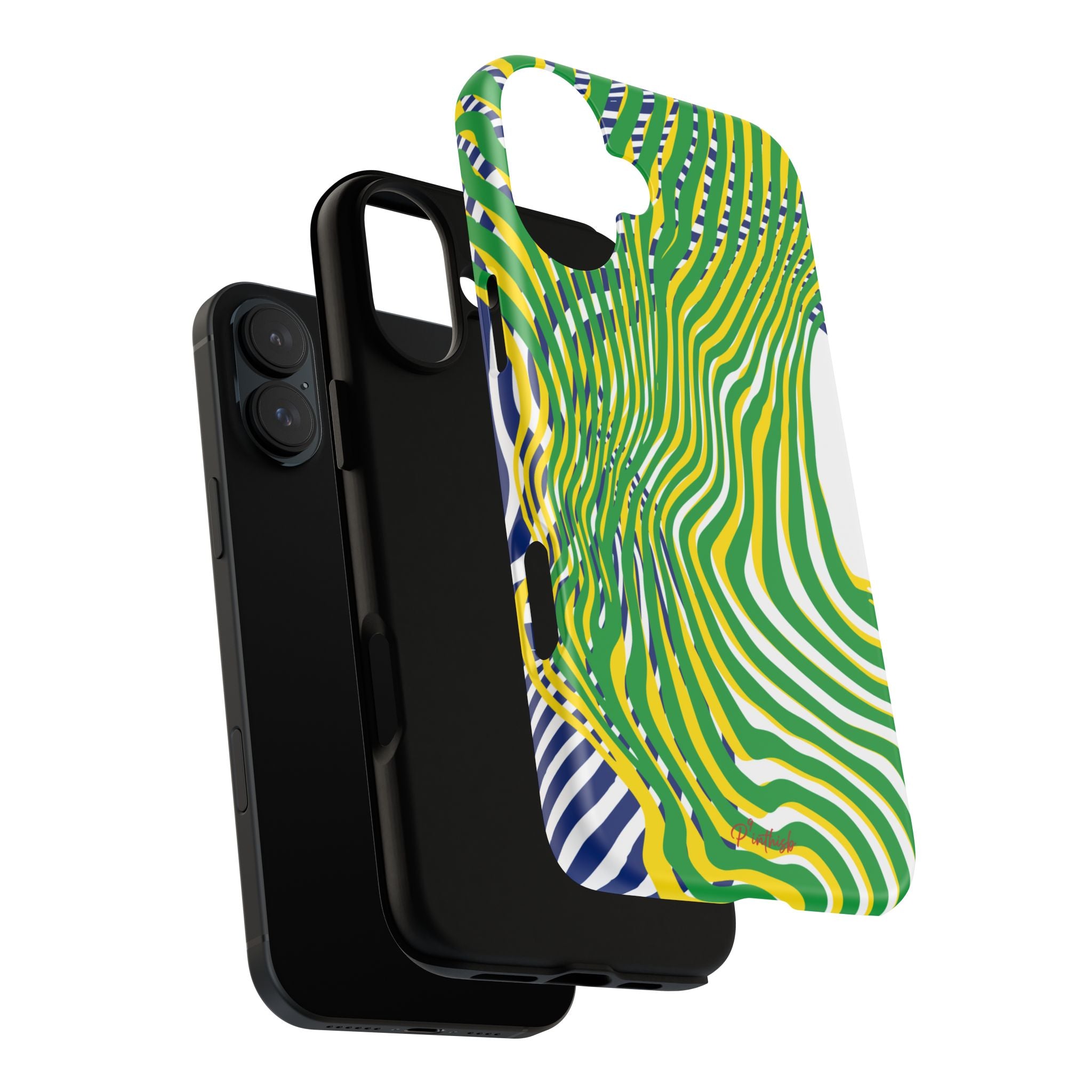 Abstract Green Wave Phone Case