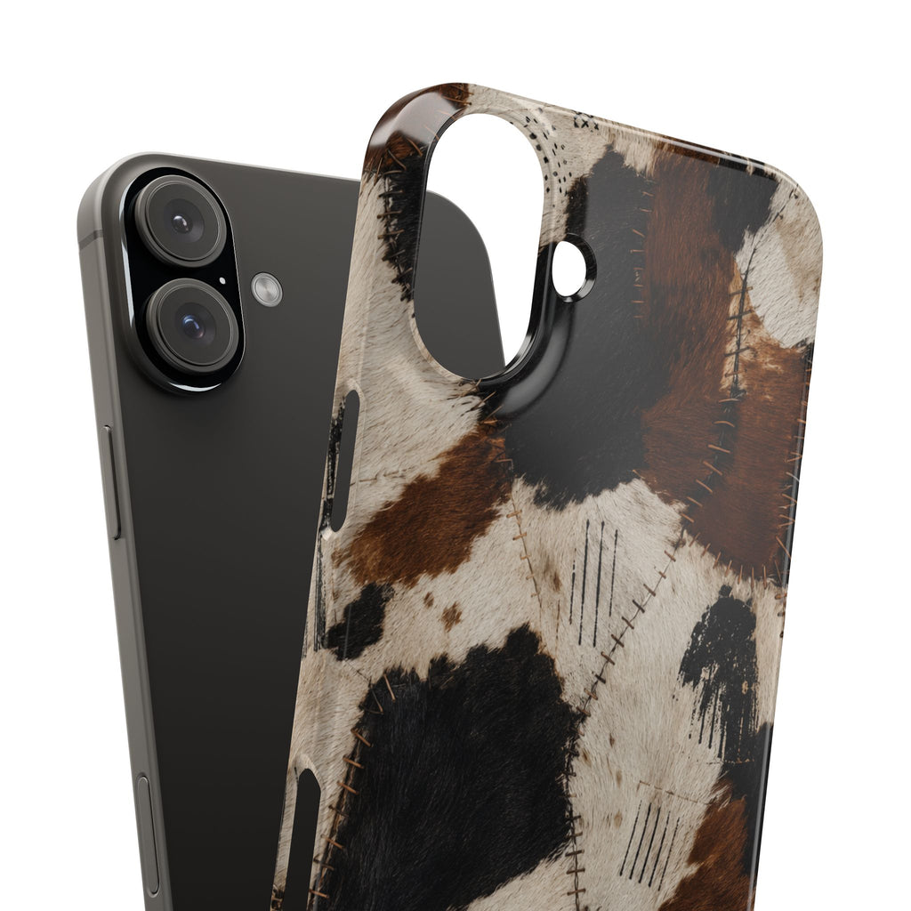 Brown & Black Animal Print Snap Case