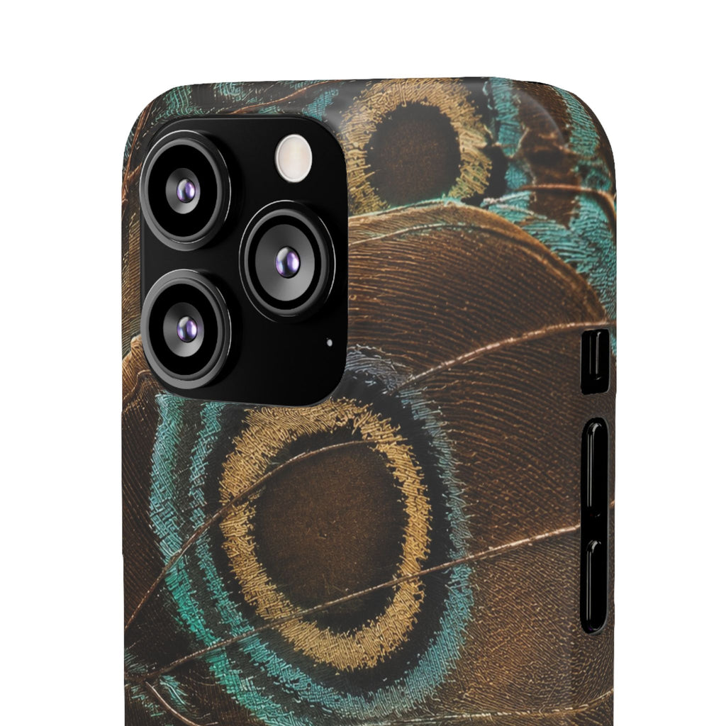 Peacock Feather Pattern Snap Case
