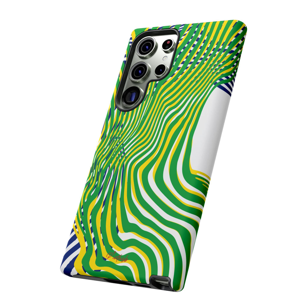 Abstract Green Wave Phone Case