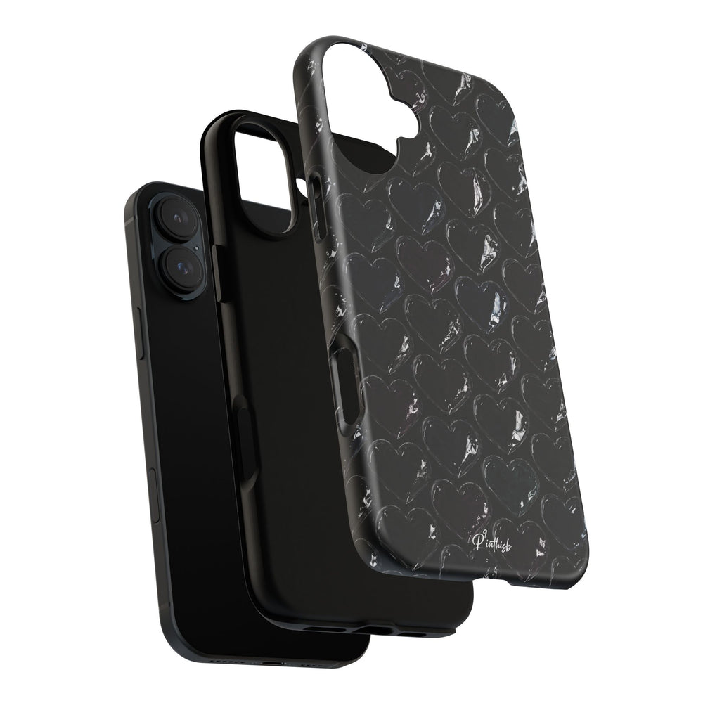 Black Pop Hearts Tough Case