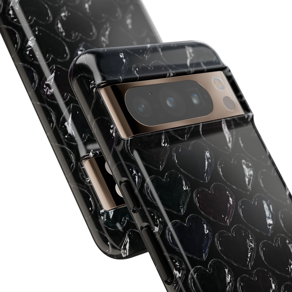 Black Pop Hearts Tough Case