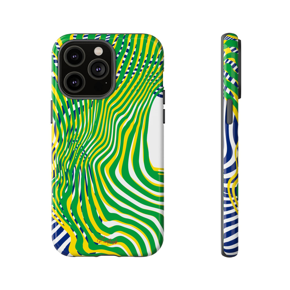 Abstract Green Wave Phone Case