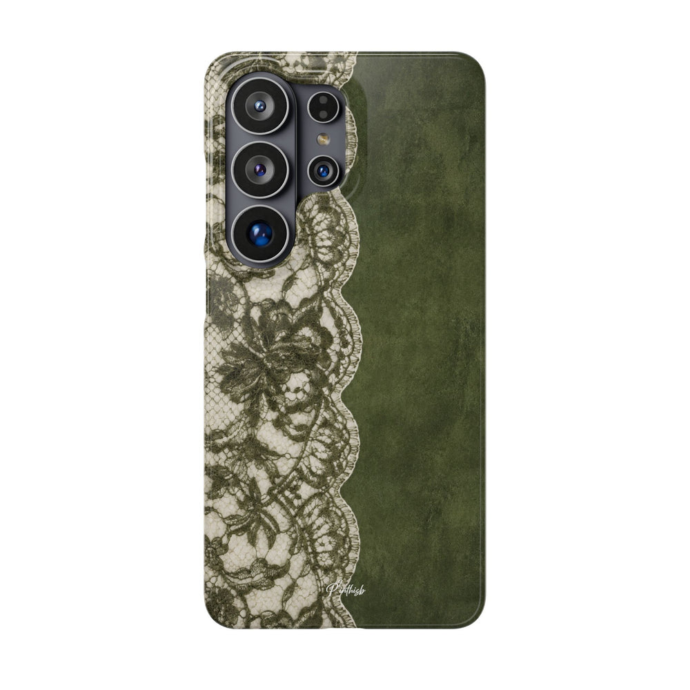 Olive Lace Snap Case