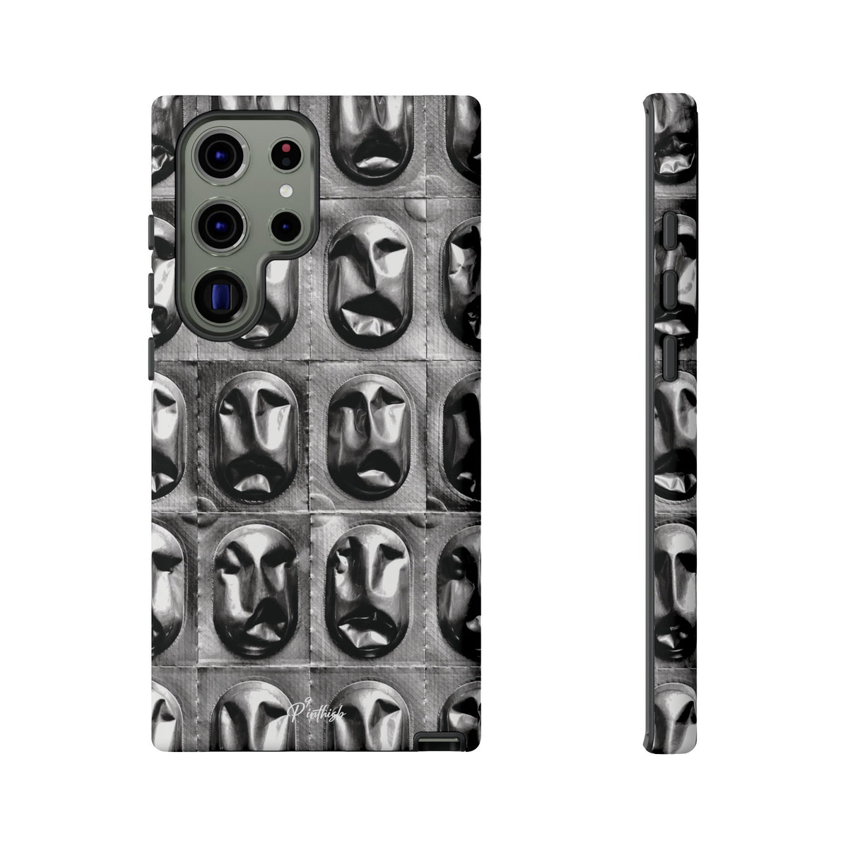 Metallic Mask Grid Tough Case