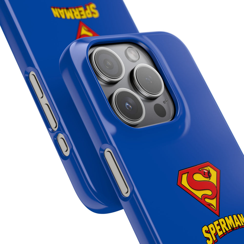 "SPERMAN" Parody Logo Snap Phone Case