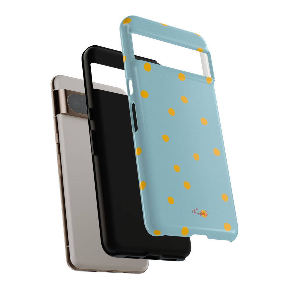 Blue & Yellow Polka Dot Tough Phone Case