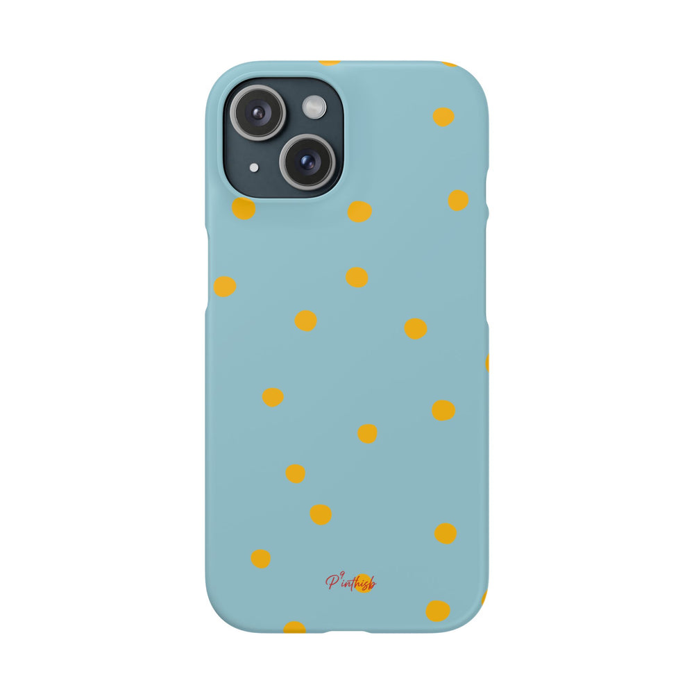 Blue & Yellow Polka Dot Snap Phone Case
