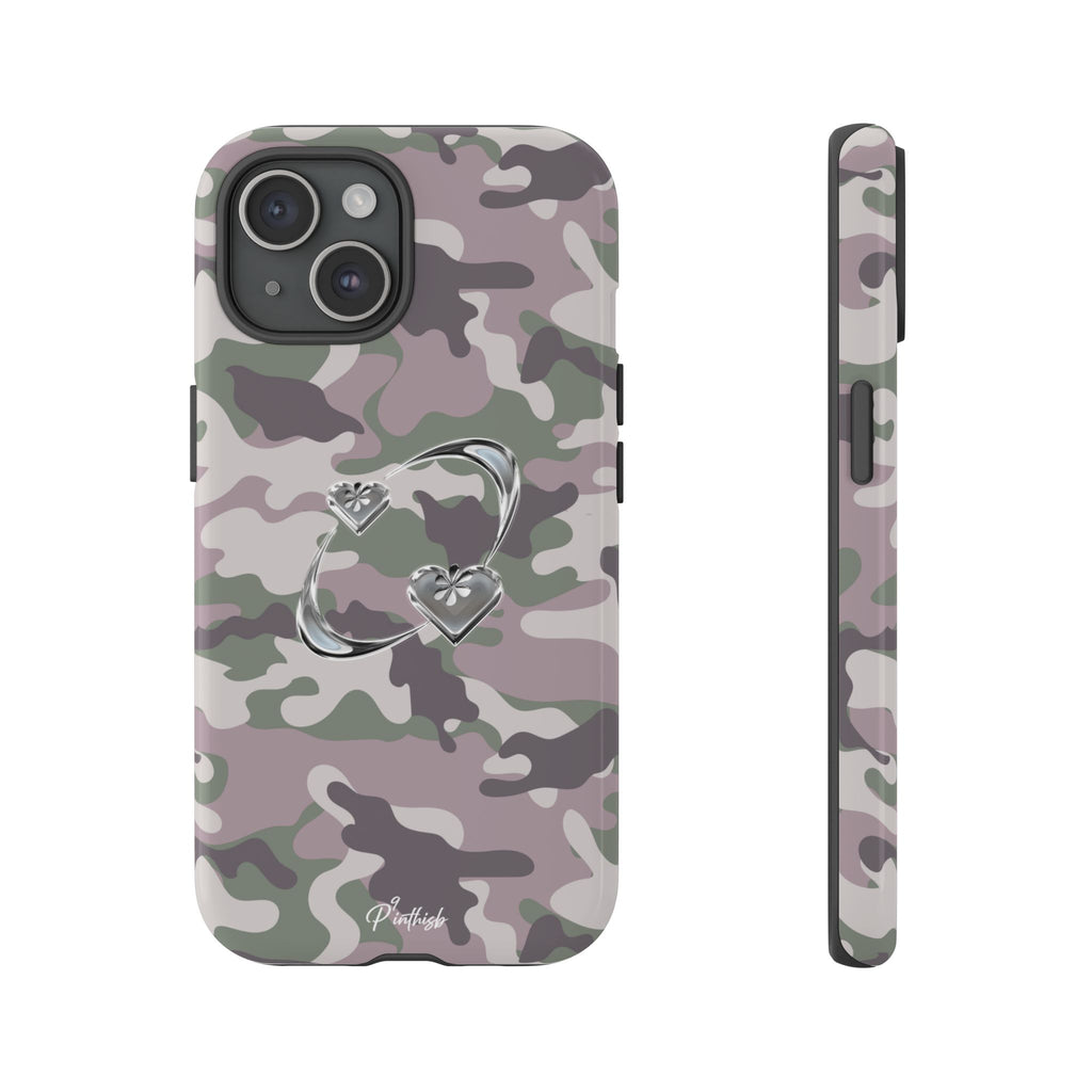 Camouflage Heart Tough Phone Case