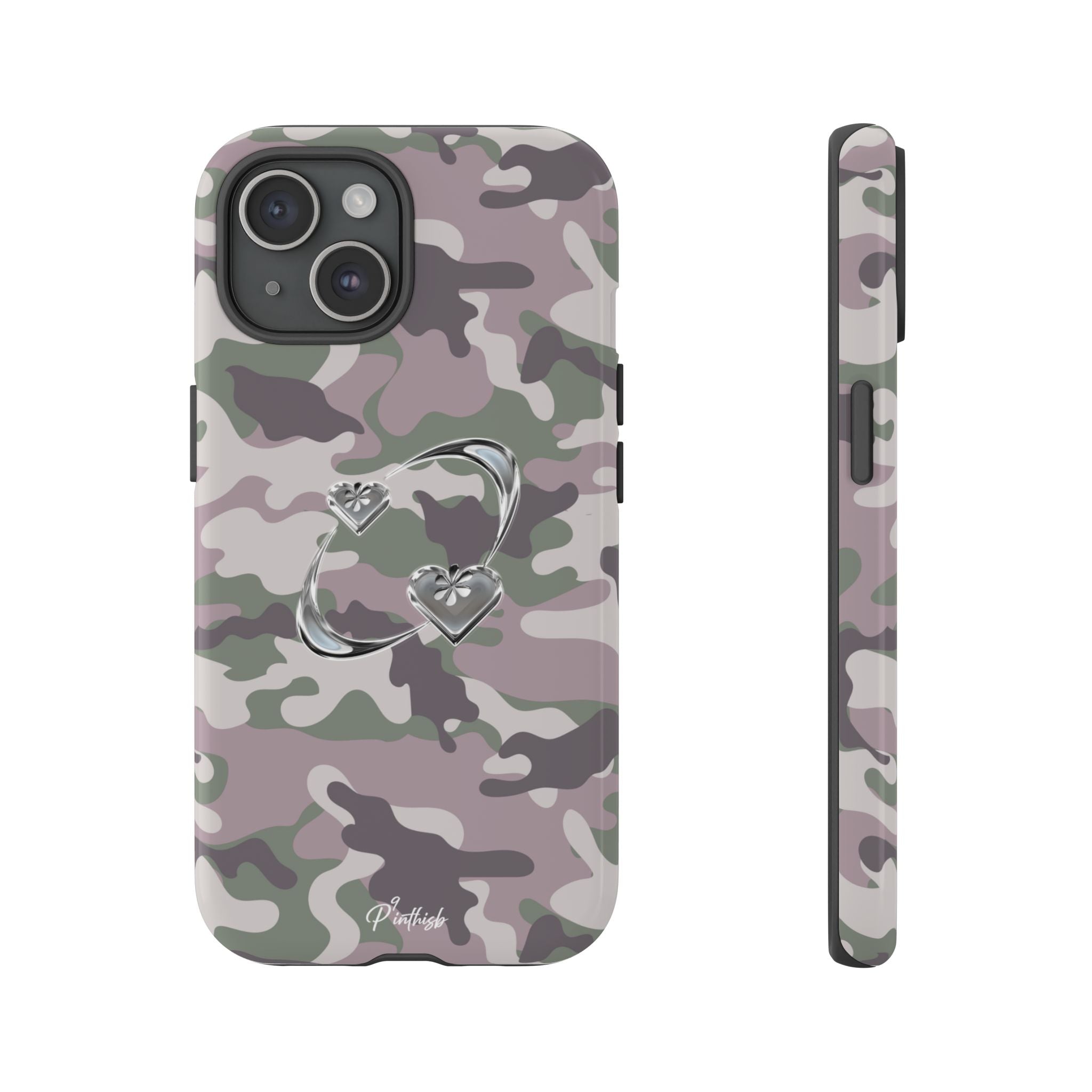 Camouflage Heart Tough Phone Case