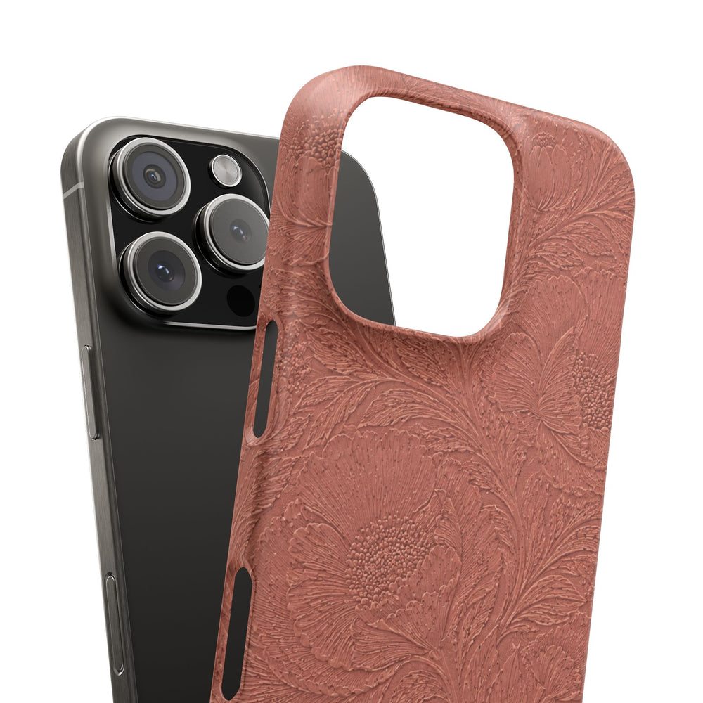 Embossed Floral Snap Case