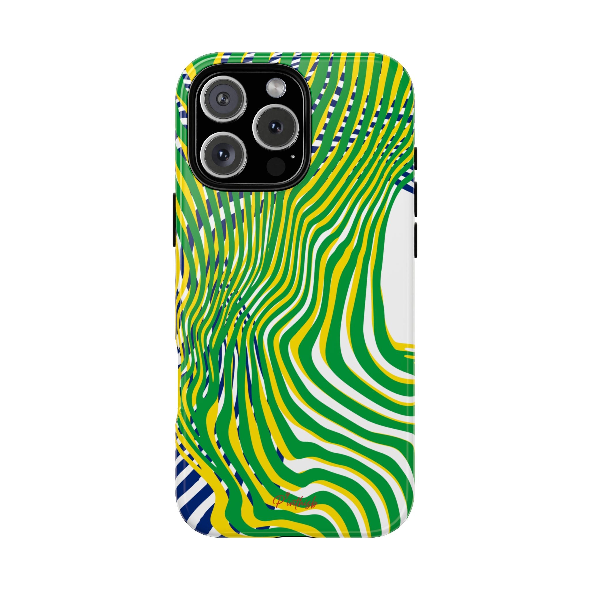 Abstract Green Wave Phone Case