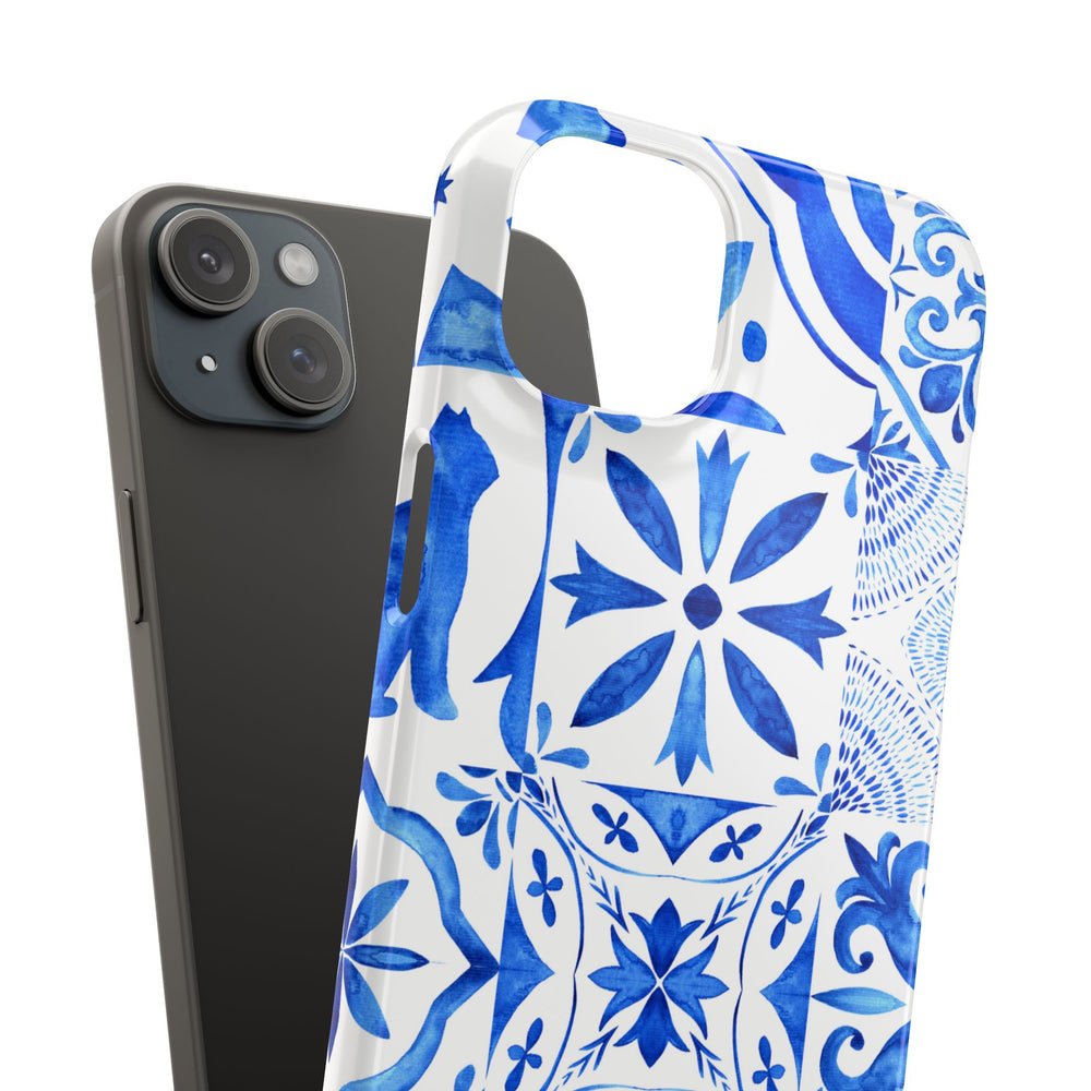 Blue Tile Pattern Snap Phone Case