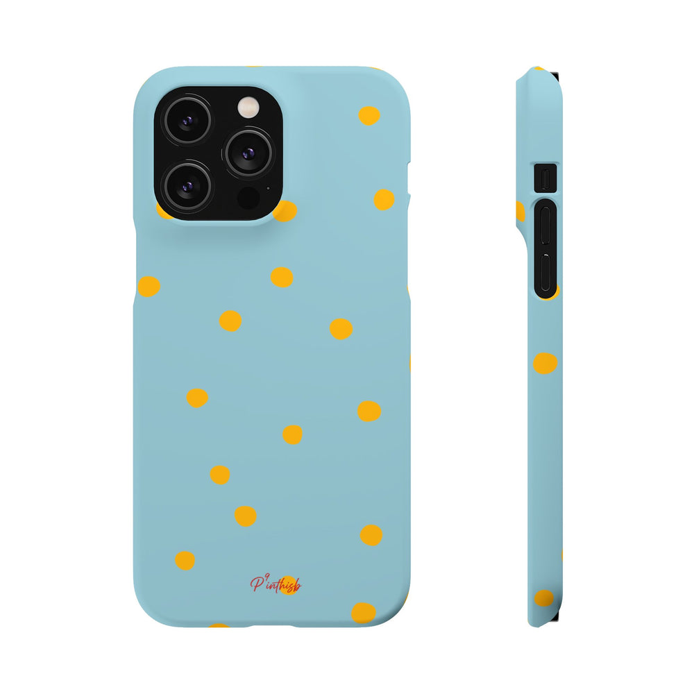 Blue & Yellow Polka Dot Snap Phone Case