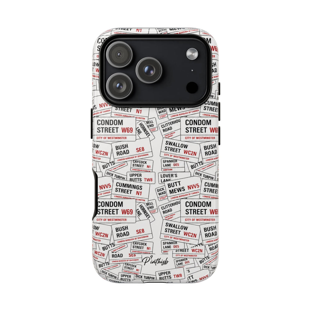 Cheeky London Street Signs Phone Case