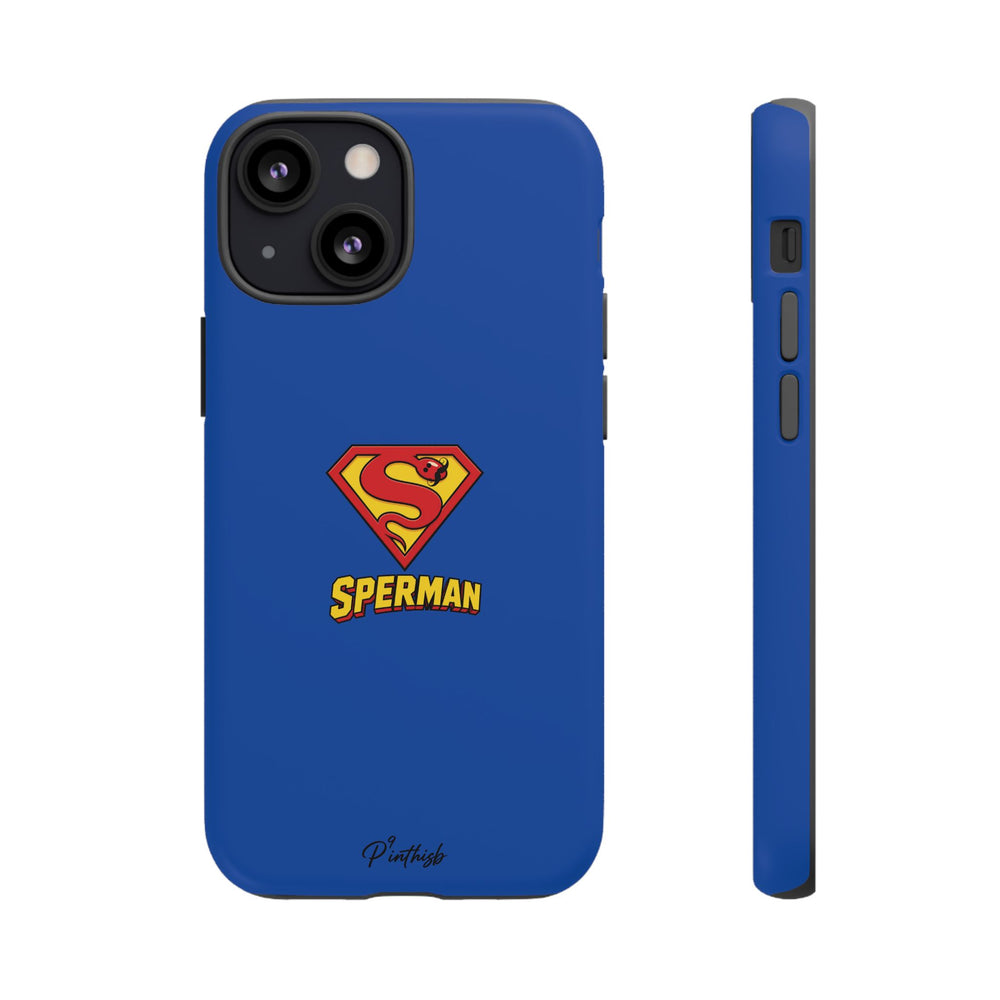 "SPERMAN" Parody Logo Tough Phone Case
