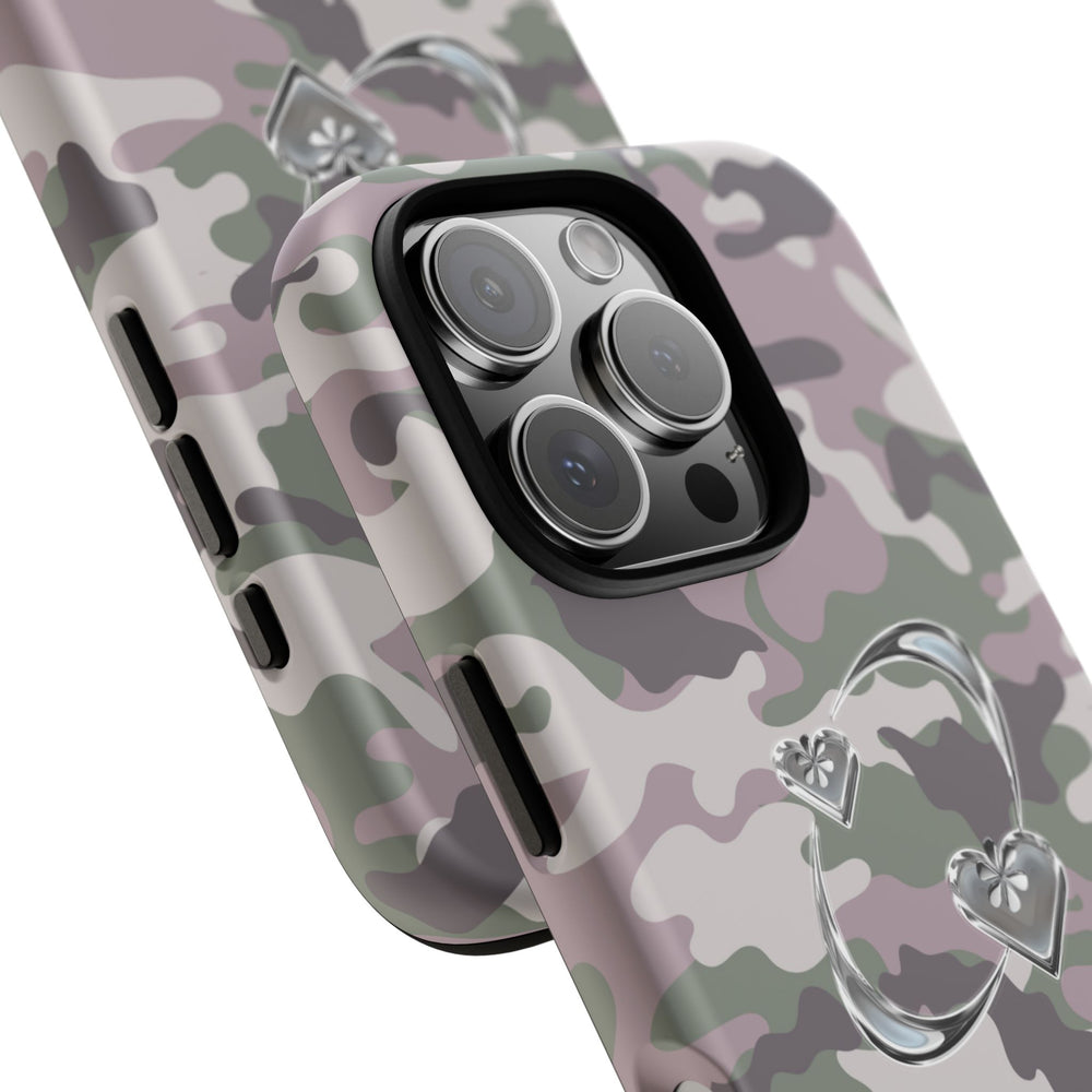 Camouflage Heart Tough Phone Case