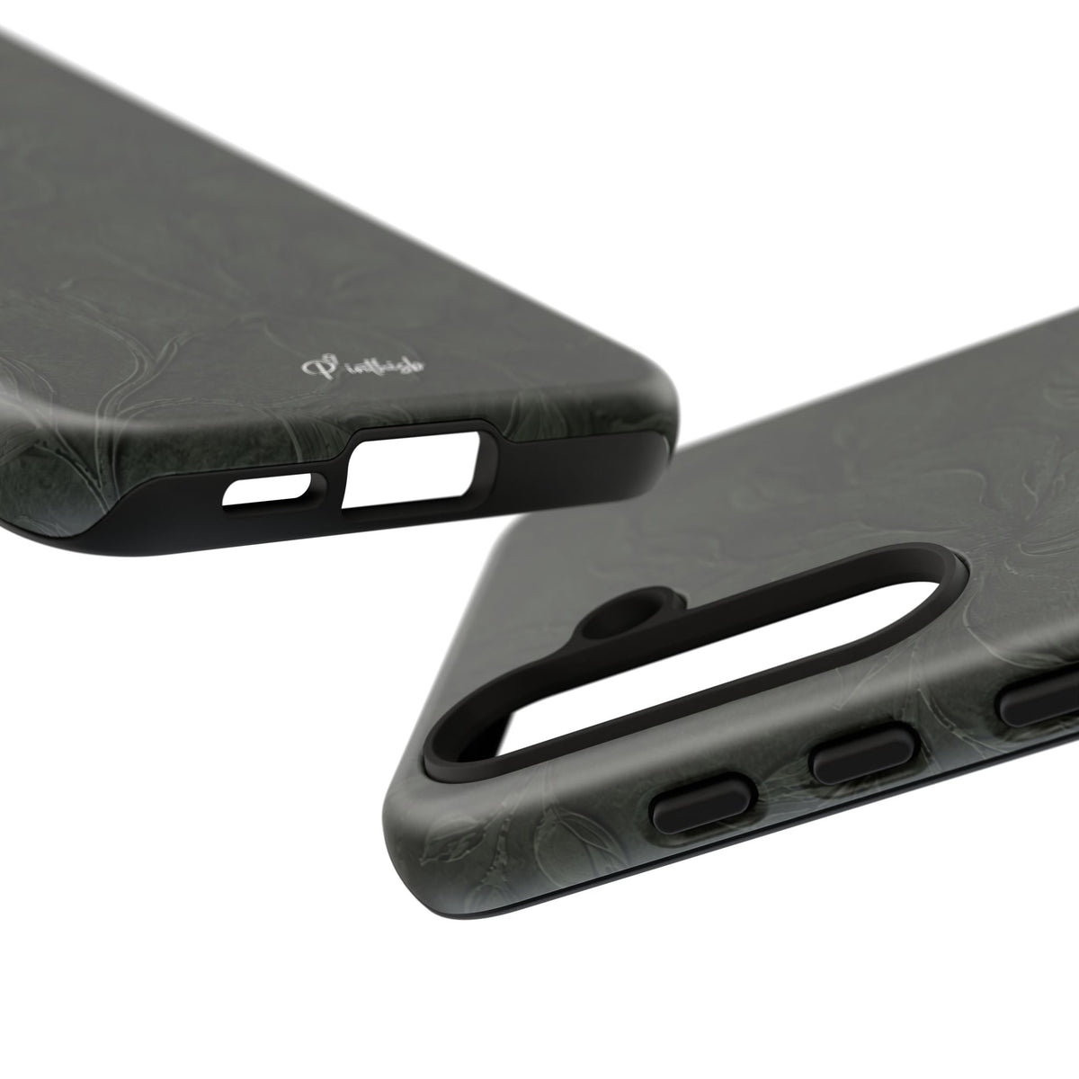Dark Olive Floral Texture Tough Case