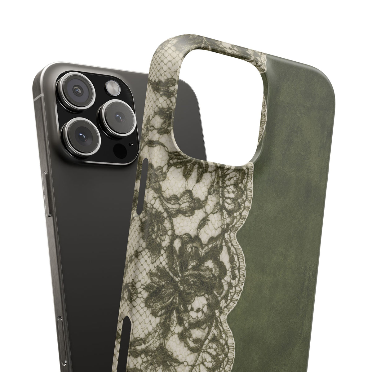 Olive Lace Snap Case