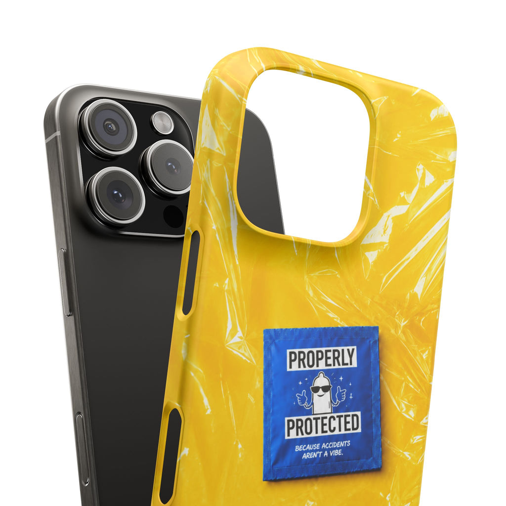"Properly Protected" Graphic Snap Phone Case