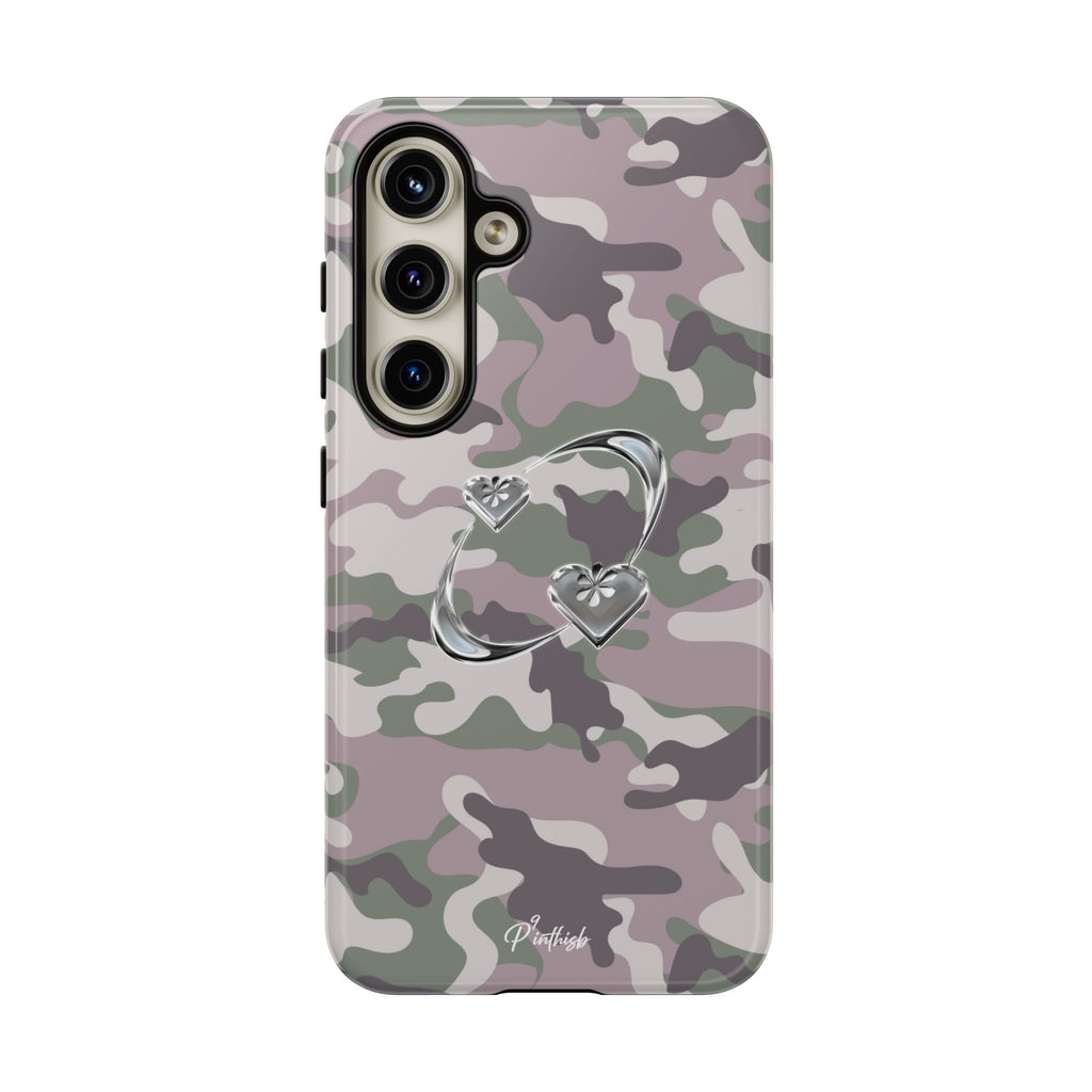 Camouflage Heart Tough Phone Case