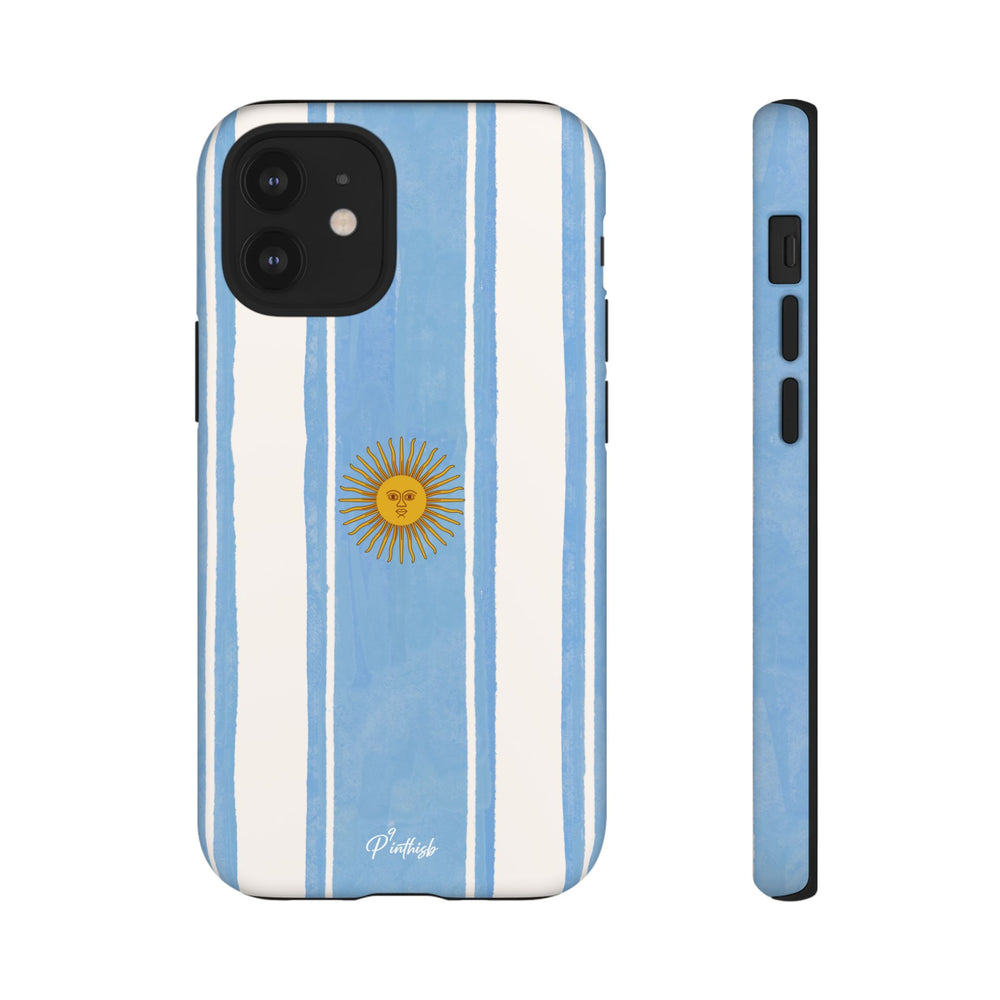 Argentina Flag Tough Phone Case – Blue White Striped Sun Protector