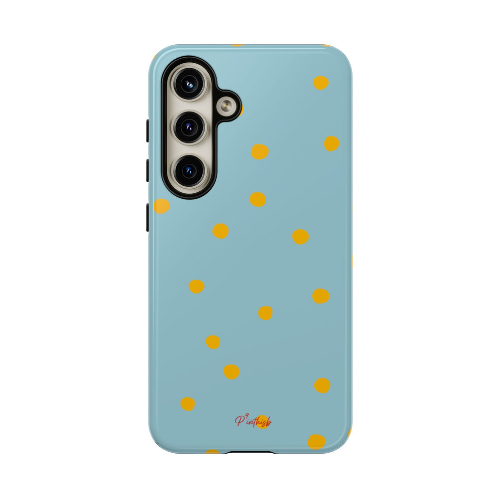 Blue & Yellow Polka Dot Tough Phone Case