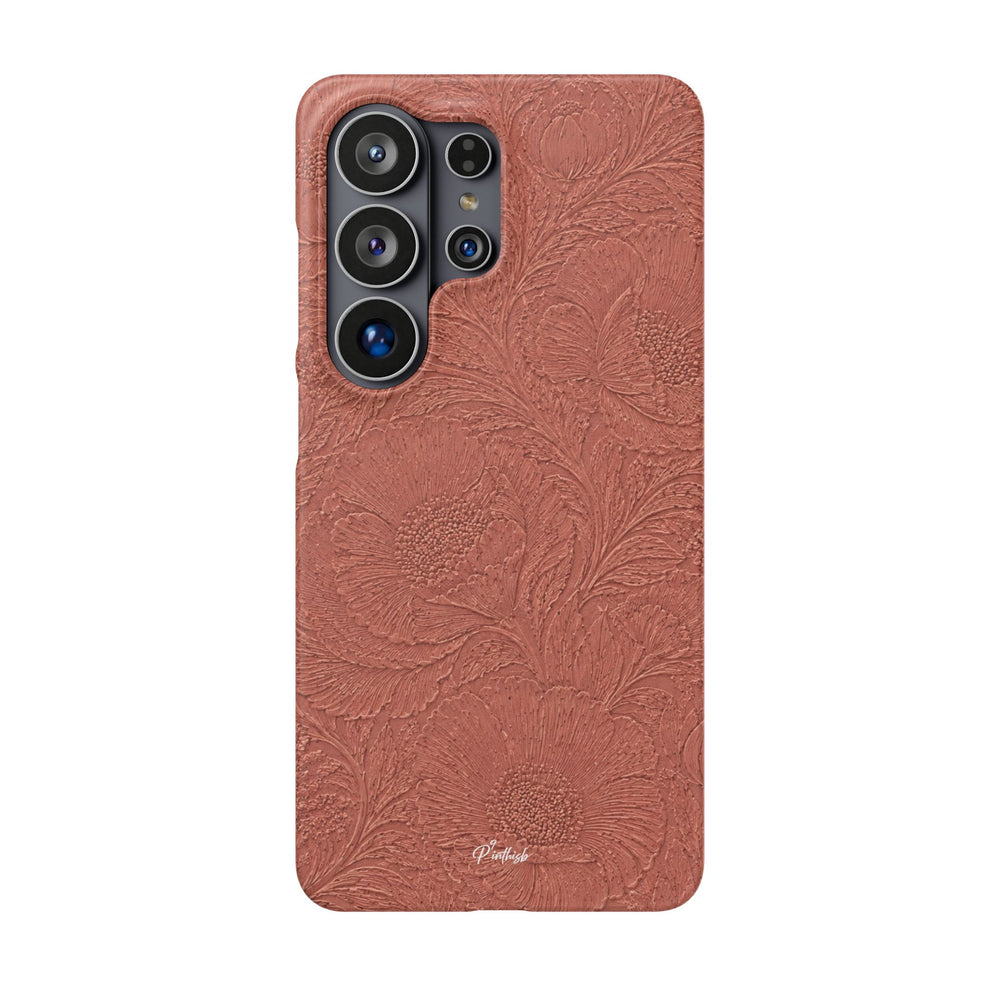 Embossed Floral Snap Case