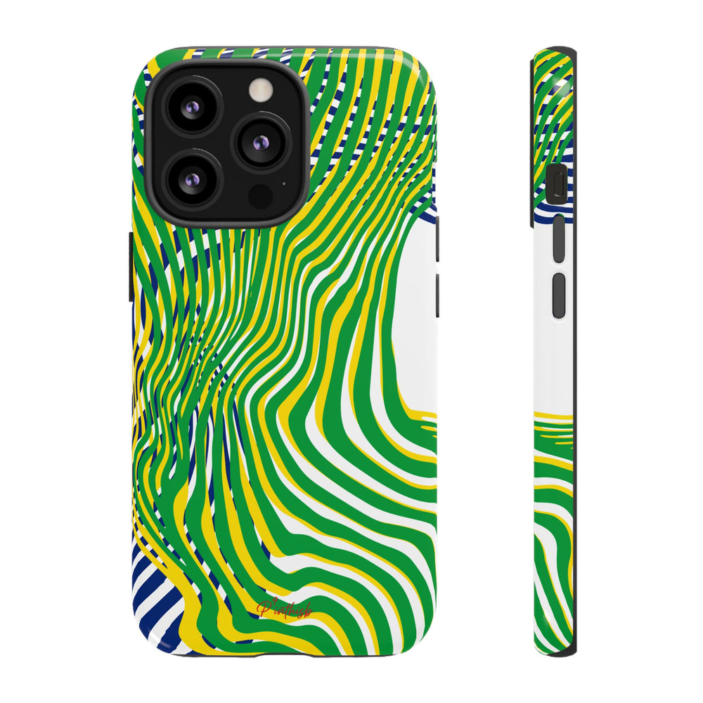 Abstract Green Wave Phone Case