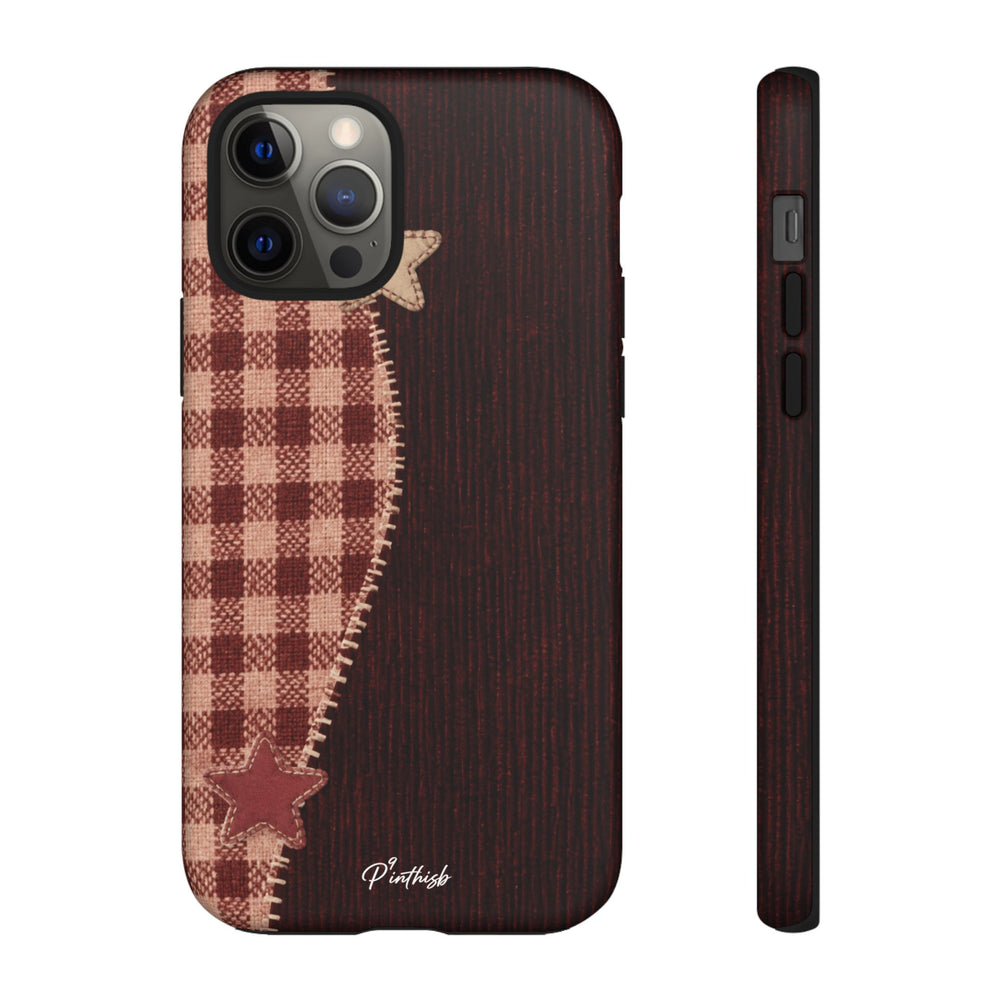 Rustic Plaid Stars Phone Case