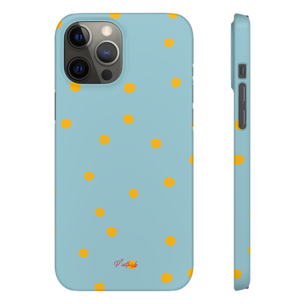 Blue & Yellow Polka Dot Snap Phone Case