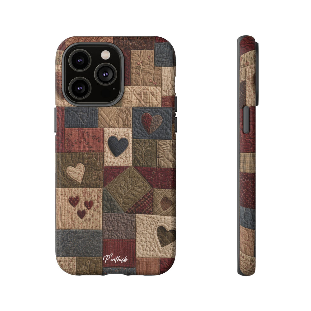 Patchwork Hearts Phone Case
