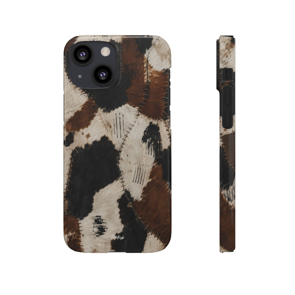 Brown & Black Animal Print Snap Case
