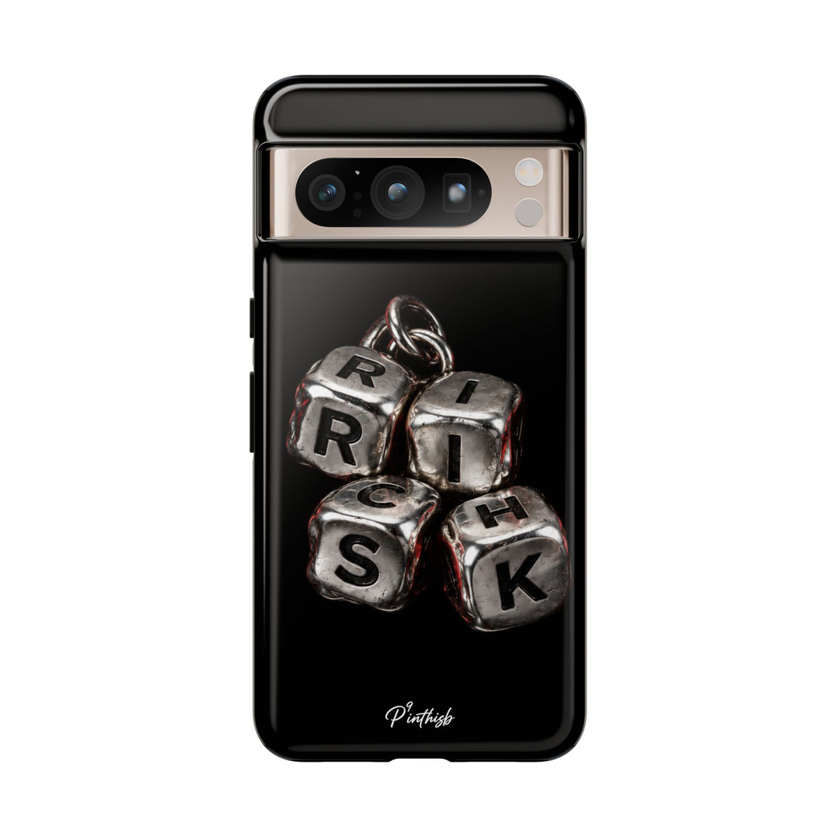 Metallic Dice 'RISK' Phone Case