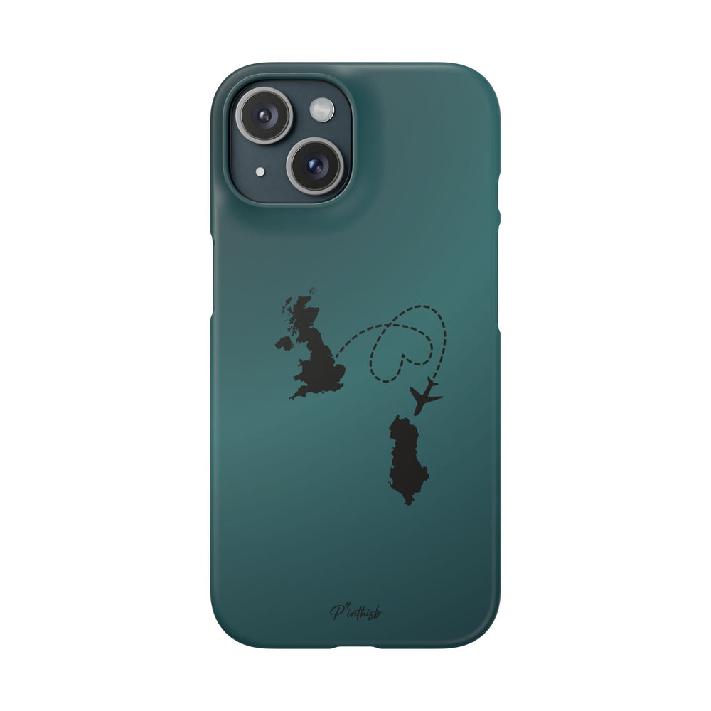 Copy of UK to Albania Pink Snap Phone Case