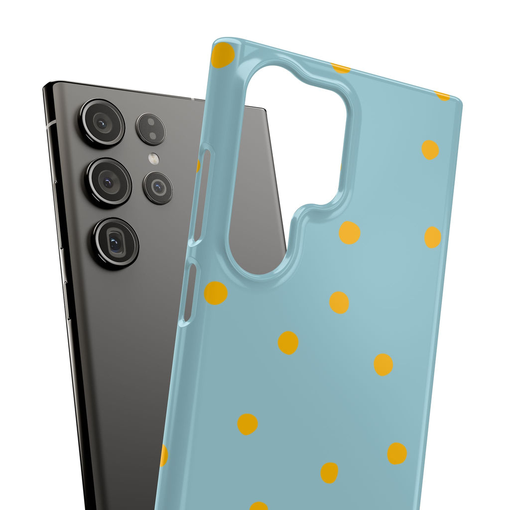 Blue & Yellow Polka Dot Snap Phone Case