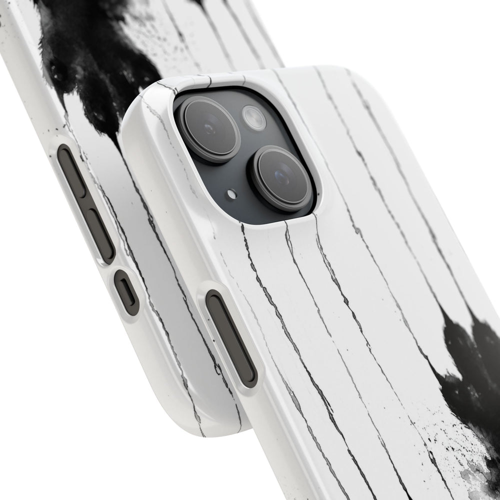 Black Ink Paw Print Snap Case