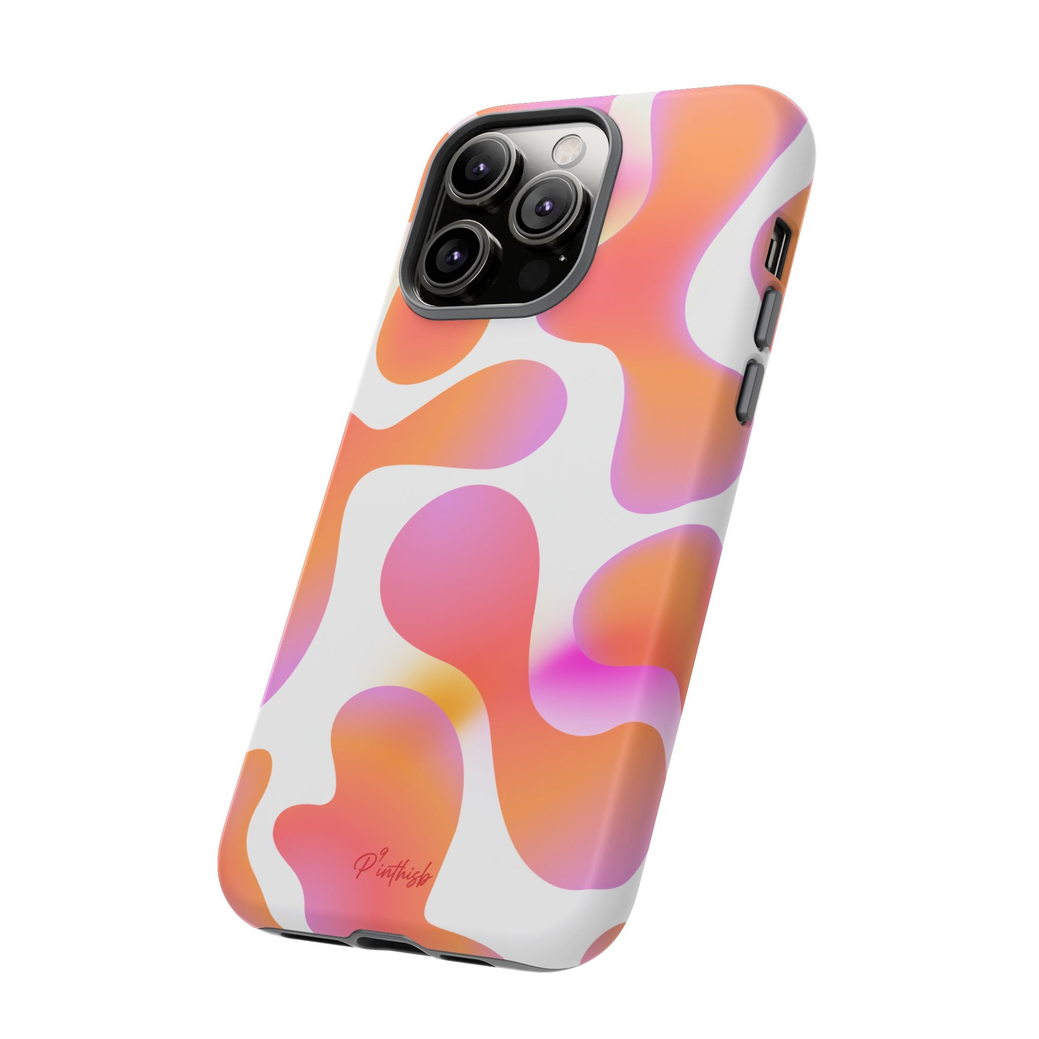 Abstract Orange Pink Camouflage Tough Phone Case