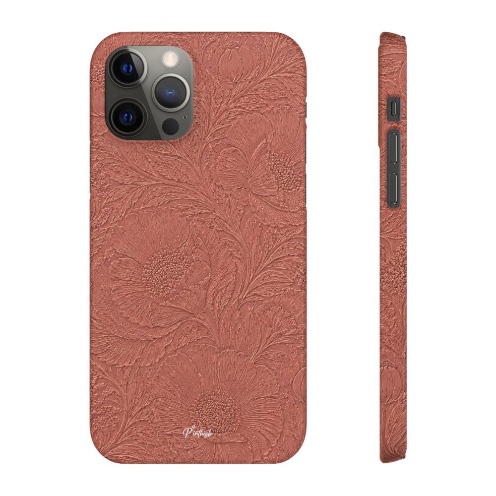 Embossed Floral Snap Case