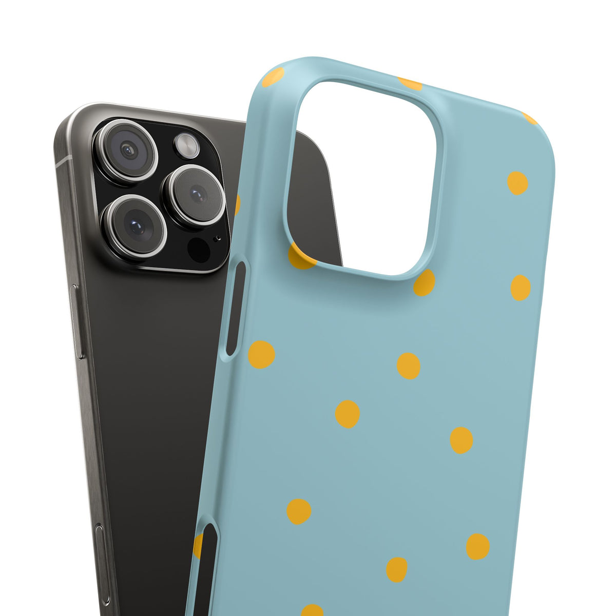 Blue & Yellow Polka Dot Snap Phone Case