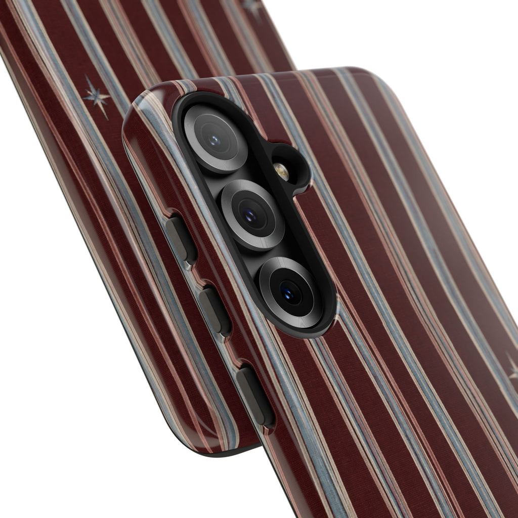 Retro Red & Cream with Star Accents Phone Case