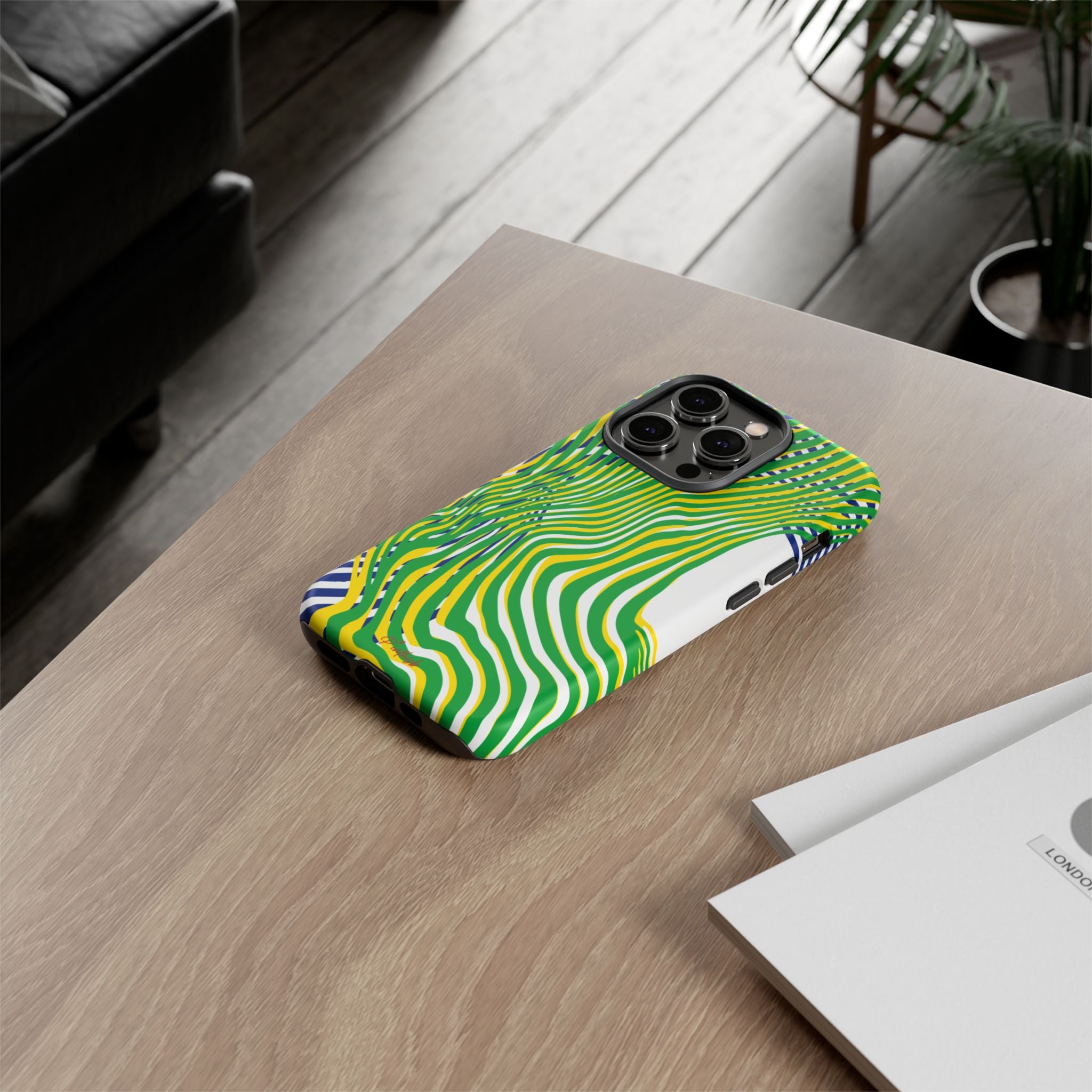 Abstract Green Wave Phone Case