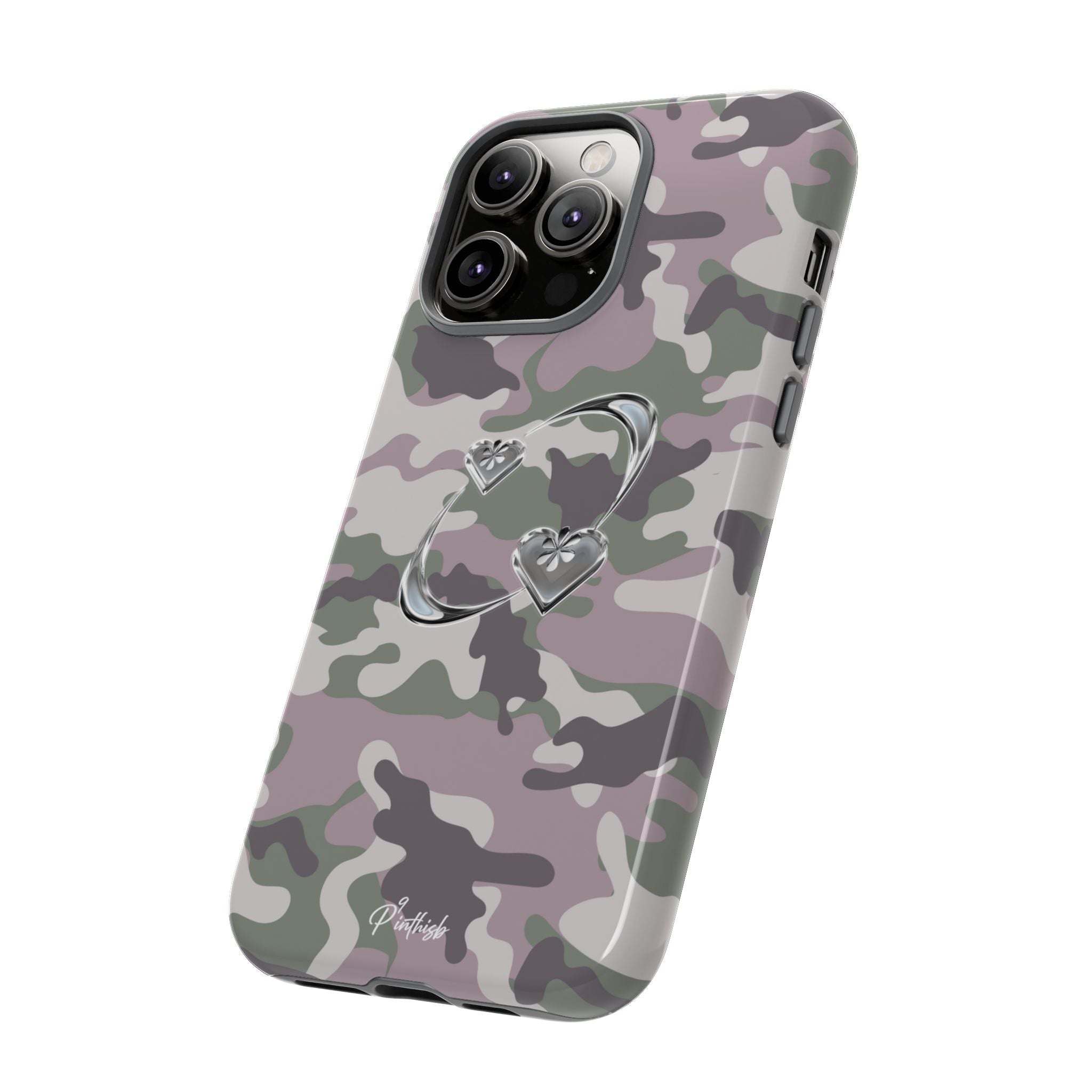 Camouflage Heart Tough Phone Case
